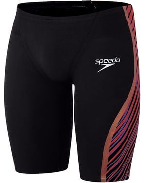 Speedo Stripe Patterned Pre Intent Jammer Short - Black
