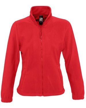 Sol's Ladies North Full Zip Fleece Jacket - Red