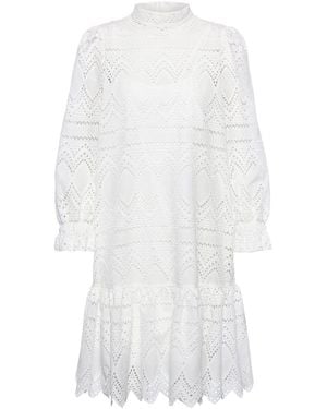 HUGO Kalina High Neck Midi Dress - White