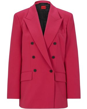 HUGO Amalisa Relaxed Fit Blazer - Red