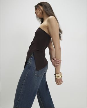 River Island Premium Bandeau Top - Blue