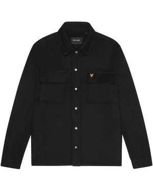 Lyle & Scott Plain Jet Overshirt Jacket - Black