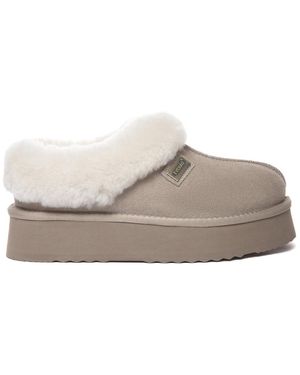 EverAu Australia Ever Au Topknot Leather Slippers - Grey