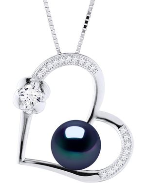 Diadema Love Necklace Freshwater Pearl 8-9Mm 925 - Blue