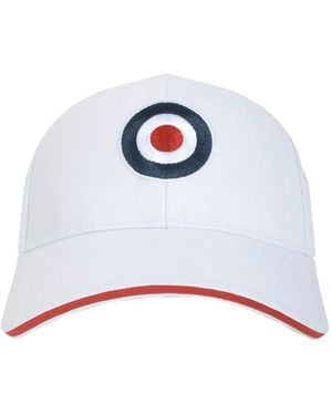 Lambretta Target Baseball Cap Cotton - White
