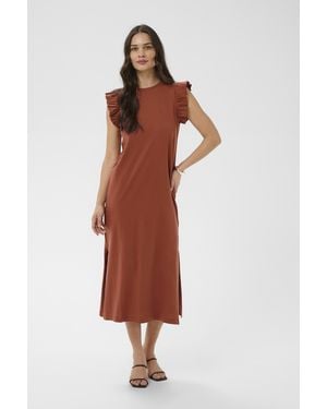 Kaffe Jurk Kacelina Jurk Regular Fit - Bruin