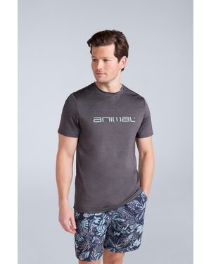 Mountain Warehouse 'Latero' Hybrid Logo Swim Tee Sun Protection Quick Dry Swimwear - White