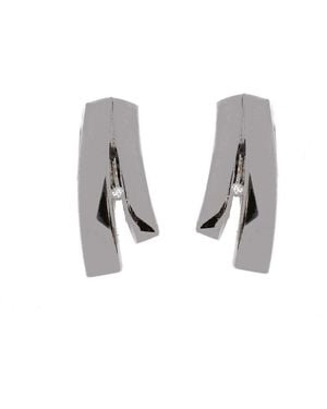 Orphelia Dames 925 Sterling Zilveren Stud Oorbellen - Zwart