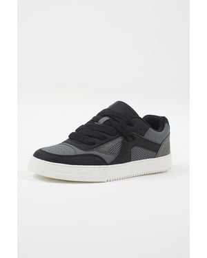 Brave Soul Faux Leather Trainers - Blue