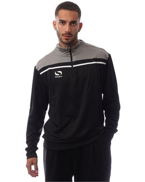 Sondico Zip Neck Long Sleeve Sweatshirt - Black