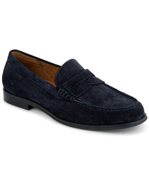 Jones Bootmaker Quadir Slip On Leather Penny Loafers - Blue