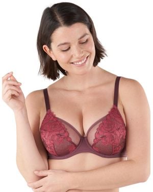 Maison Lejaby Fleur Ikat Underwired Plunge Bra - Pink