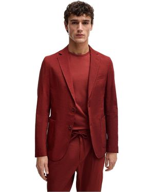 BOSS Hanry Blazer Regular Fit Jacket - Red