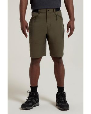 Mountain Warehouse 'Jungle' Trekking Shorts With Pockets & Elastic Waistband Active Bottoms Cotton - Green