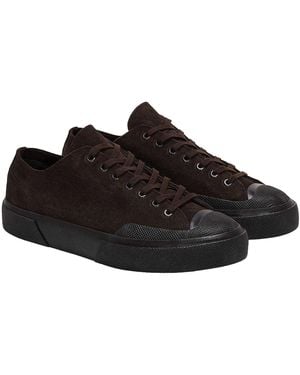Superga Ladies Flesh Out Suede Work Trainers (Coffee) - Black