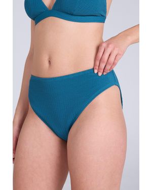 Mountain Warehouse 'Iona' Halter Crinkle Bikini Bottom Sun Protection Quick Dry Stretchy Swimwear - Blue
