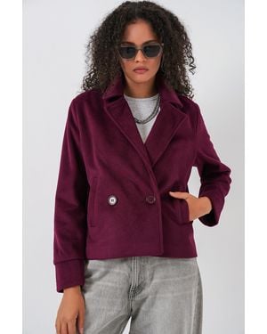 Bigdart Textured Double Breasted Jacket