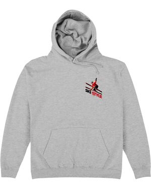 Park Fields Pierce Archive Ski Style Graphic Hoodie Light Heather - Grey