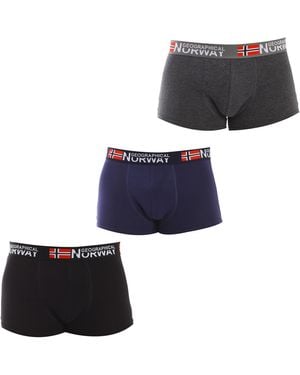 GEOGRAPHICAL NORWAY Pack-3 Boxers Geografisch Noorwegen - Blauw