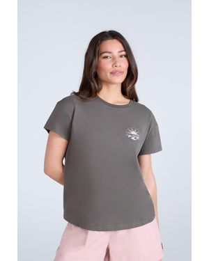 Mountain Warehouse 'Phoenix' Graphic T-Shirt Cotton Summer Casual Tee - Grey