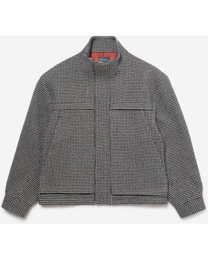 Oliver Sweeney Wool/Cashmere Blend Funnel-Neck Jacket - Grey