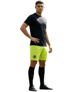Castore Wolves Goalkeeper Shorts (Acid Lime) - Black