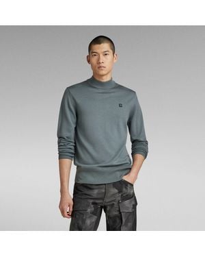 G-Star RAW G-Star Raw Premium Core Mock Knitted Jumper - Grey