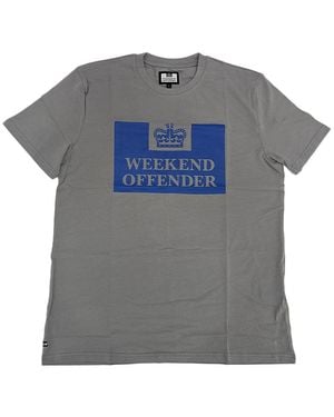 Weekend Offender T Shirts Prison Crew Neck Short Sleeve Cotton Summer Tee - Grey