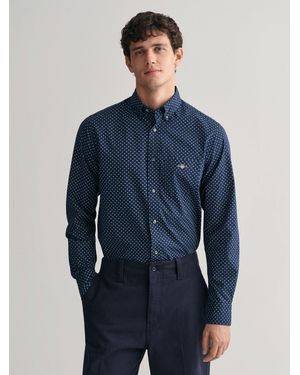GANT Micro Print Shirt - Blue