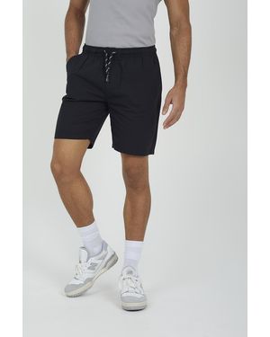Brave Soul Recycled Cotton Elasticated Waist Shorts - Blue