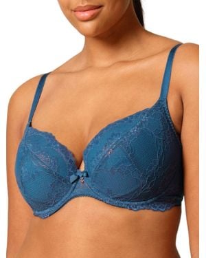 Gossard Superboost Lace Padded Plunge Bra - Blue