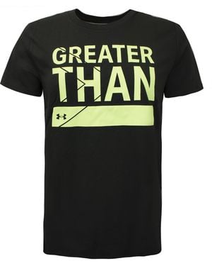 Under Armour Greather Than T-Shirt Graphic Top 1356306 310 Cotton - Black