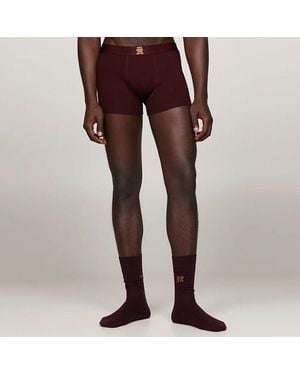 Tommy Hilfiger Trunk & Sock Set Gift Sets Deep Burgundy/ Burgundy - Red