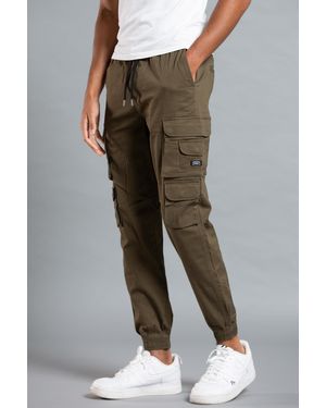 Tokyo Laundry Khaki Cotton Cargo Trousers - Green