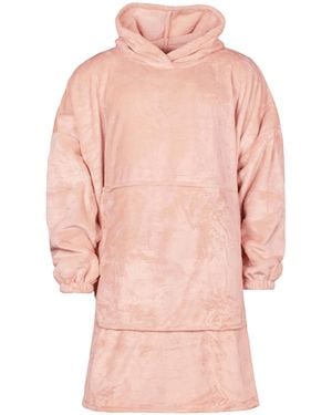 Heat Holders Warm Fleece Oversized Blanket Hoodie - Pink