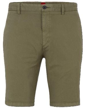HUGO David222Sd Solid Chino Shorts - Green