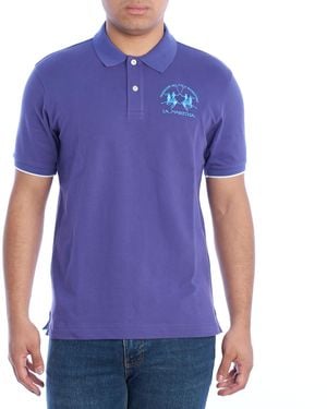 La Martina Regular Fit Short Sleeve Polo Ymp001-Pk001 - Blue