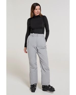 Mountain Warehouse 'Moon' Ski Trousers Warm Insulated Snow Proof Elastic Waist Winter Trouser - Grey