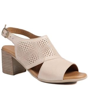 Jones Bootmaker Halina Leather Slingback Sandals - Natural