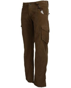 Ermanno Scervino Cotton Corduroy Cargo Trousers - Brown