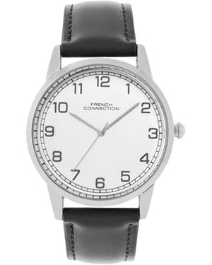 French Connection Accessories Rose Case Round Shape Strap Quartz Watch - Metallic