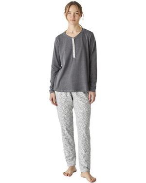 J&j Brothers Jjbep1801 Long Sleeve Cotton Pyjamas - Grey