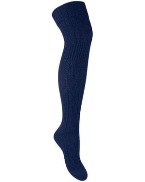 Steve Madden Over The Knee Wool Socks - Blue