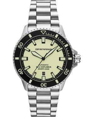 Emporio Armani Sea Explorer Watch Ar60083 Stainless Steel - Grey