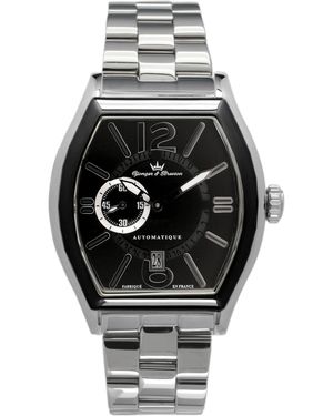 Yonger Stainless Steel Dial Watch - Black