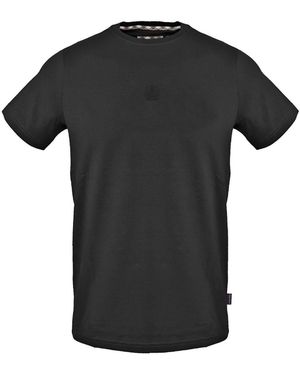 Aquascutum Regular Fit Crew Neck Short Sleeve T-Shirt - Black