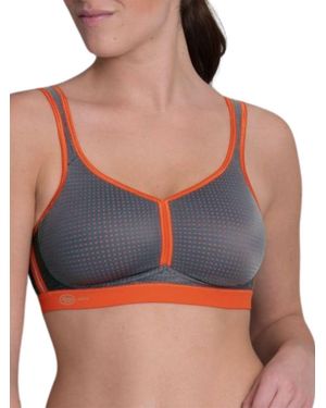 Anita Dynamix Star Sports Bra Anthracite/Fiesta - Grey