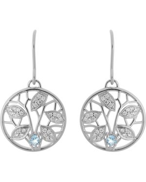 Orphelia 'Oceane' 925 Sterling Drop Earrings - Metallic