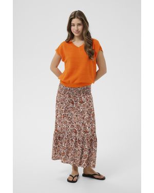 Cream Pullover Crevisa Pullover Relaxed Fit - Oranje