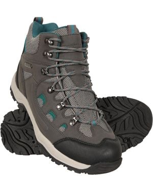 Mountain Warehouse 'Adventurer' Waterproof Rain Boots Cushioned Footbed Mesh Lining Trail Trekking Wellies - Black